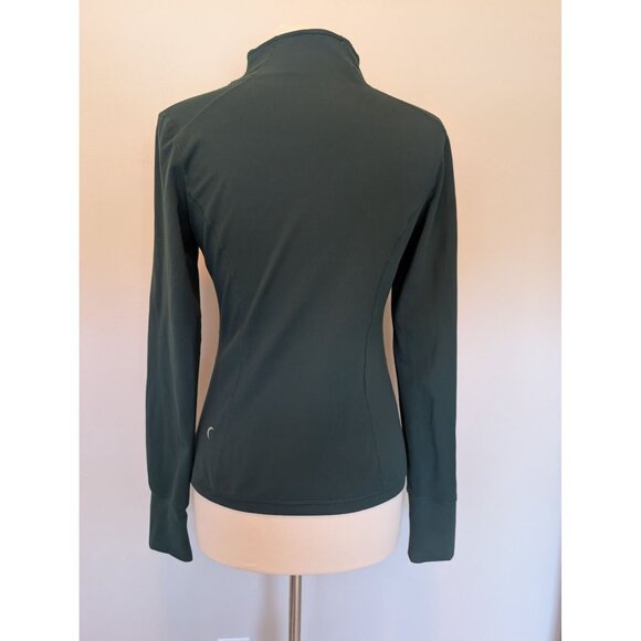 Zyia Active Medium 3/4 Zip Green Long Sleeve Top Active workout - Picture 2 of 3